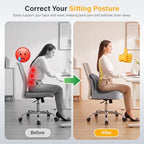 CHANCEE X-Large Ergonomic Seat Cushion with Lumbar Support (Grey) - Image 3