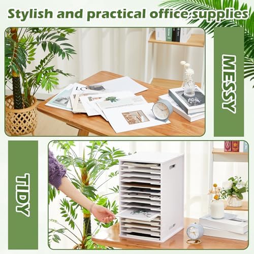 Juexica 1 Pack 15 Tier Scrapbook Paper Organizer for Sizes 8.5" x 11" - Image 5