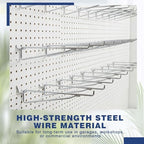 Shimeyao 10 Pcs 10 Inch Pegboard Shelf Brackets, Silver - Image 3