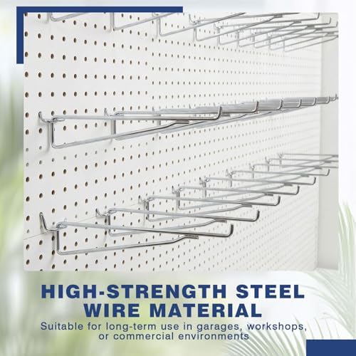 Shimeyao 20 Pcs 12 Inch Pegboard Shelf Brackets, Sliver - Image 3