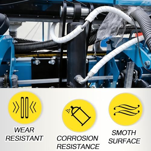 Pangda 25Ft Hydraulic Hose Protector 3/4 Inch Spiral Hose Wrap Cover Clear - Image 4