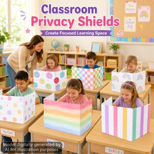 gisgfim 24 Pack Privacy Shields Desk Dividers for Student, Composition - Image 4