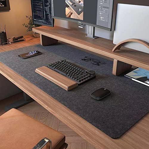 DAWNTREES Large Felt Desk Mat,39.4''x19.69'' Full Keyboard and Mouse Pad by PremiumDeskPadatDawnTrees