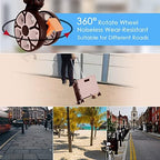 Foldable Utility Cart Portable Collapsible Crate Rolling Carts with Wheels Rolling Tote Basket Teacher Cart with Lid Wear-Resistant 360°Rotate Wheel Noiseless for Shopping Storage Office Use - Image 4