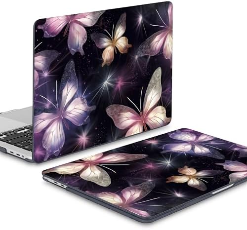Mektron Designed Case for MacBook Pro 16 Inch A2141 Cover 2019 Release 16" with Liquid Retina Display/Touch ID, Plastic Hard Shell with Keyboard Skin & Screen Protector, Glittering Butterfly - Image 5