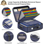 COLCASE Fireproof Document Box with Lock, Hard Fireproof Document Organizer - Image 4