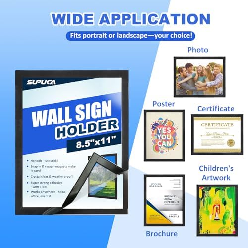 Magnetic Sign Holder & Picture Frame 8.5 x 11, 24 Pack - Image 2