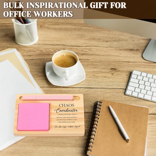 20 Pcs Back to School Teacher Appreciation Gifts Bulk Wooden Sticky Note Holder Motivational Thank Your Gift Inspirational Sticky Notes for Teacher Back to School (Coordinator) - Image 5