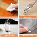 Kasepie Clear Table Protector 42x72 Inch, 2mm Thick PVC Table Cover for Kitchen & Dining Room, Scratch-Resistant Waterproof Desk Mat - Rectangle Plastic Tabletop Cover - Image 4
