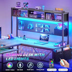 SEDETA L Shaped Office Desk with Hutch, Reversible 94.5" Computer Desk - Image 7