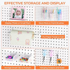 INCLY 70PCS Metal Peg Board Kit with 1/4" Pegboard Accessories - Image 5