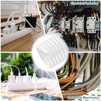MECCANIXITY 1 1/2" 10ft Split Wire Loom Tubing w/Installation Tool White - Image 6