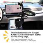 Car Large Cup Holder Expander, 5-in-1 Cupholder Extender with Phone Holder & Swivel and Detachable Snack Food Tray Table for Eating, Travel Essentials for Road Trips for Driver. Model C - Image 6