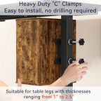 IBUYKE Under Desk Storage Cabinet Clamp on Desk Legs Shelf UTMZ012H - Image 5