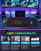 RGB Gaming Mouse Pad with 15W Magnetic Wireless Charging, 31.5"x15.7" - Image 7