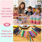 6 Pack Classroom Caddy With Handle, Pink Purple - Image 4