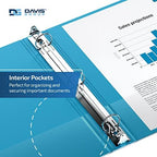 Premium Economy 3-Ring Binder, Spine Label, 3" Round Rings, Turquoise, 6 Pk - Image 5