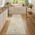 DUKINO 2x7 Runner Rug for Hallway, Washable Kitchen Rugs Non Slip, Beige - Image 5