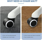 Chair Mat for Hardwood Floor, 36" x 48" Heavy Duty Office Chair Mat for Rolling Chairs, Anti Slip, Computer Chair Desk Mat, Floor Protector for Home Office, Graphite Texture - Image 5