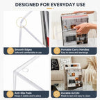 Clear Acrylic Magazine File Holder, Desk Organizer with Handle - Image 3
