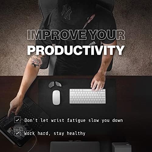 DELTAHUB Carpio 2.0 - Left-Handed Truly Ergonomic Wrist Rest for Mouse, Carpal Tunnel Support, Pain Relief, Anti-Fatigue, Easy Glide, Sleek, Office Computer, Laptop, Gaming - Small, Black - Image 6