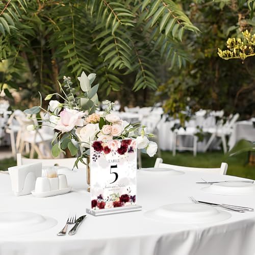 Acrylic Sign Holder 5 x 7, 30 Pack Clear Table Menu Vertical Display Stand Desktop Display Double Sided Stand Paper Holder Table Sign Suitable for Restaurants Office Store Show Fair - Image 2