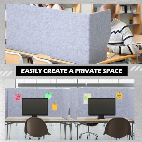 Dunzoom 2 Pcs Large Desk Divider Foldable U Privacy Partition 48"L x 20"H - Image 6