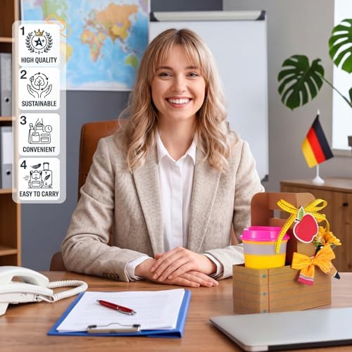 12 Set Back to School Gifts Teacher Coffee Cups 16 oz Notebook Drink Holder - Image 5