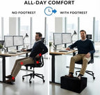 Foot Rest Under Desk, Ergonomic Foot Stool for Office and Home (Black) - Image 4