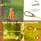 Dog Tie Out Cable for Camping, Dog Trolley System and 4ft Bungee Leash - Image 5