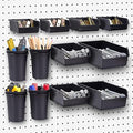 Pegboard Bins And Cups, 12 Pack Peg Board Hardware Nail and Screw Organizer by GCORE
