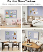 48" x 36" Large Cork Bulletin Board Tiles, Peel and Stick Felt Wall Panels for Vision, Message Center, Picture and Prayer Board for Office, Dorm, Room and Desk Decor(Blue Gray) - Image 7