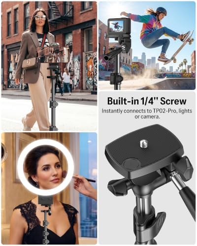 OMOTON TP02-Pro-PK 65" Magnetic Phone Tripod Kit with Fill Light & 2 Remote - Image 6