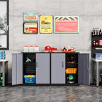 Fesbos Metal Storage Cabinet-36” Tall Steel File Cabinet with Lockable Doors and Adjustable Shelves-Black Gray Steel Storage Cabinet for Home, School, Office, Garage - Image 6