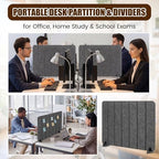 4 Pack Desk Privacy Panels Freestanding Cubicle Divider Board - Image 5