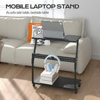 24In Large PC Stand, 5 Levels Height Adjustable Computer Tower Stand with Wheels and Hooks, CPU Holder Cart for Floor, Carpet and Under Desk, Easy Assembly（NOT Including Power Strips） - Image 7