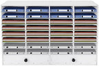 Mail Sorter Organizer, White Student Mailbox for Classroom, Desktop File Sorter, Literature Organizer, Paper Organizer for Home School Office (White 32 Compartment with 2 Drawers) - Image 6