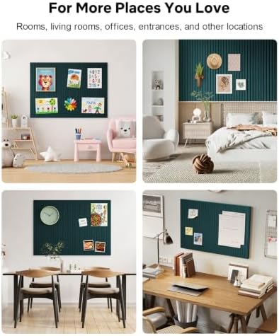 48" x 36" Large Cork Bulletin Board Tiles, Peel and Stick Felt Wall Panels for Vision, Message Center, Picture and Prayer Board for Office, Dorm, Room and Desk Decor(Pine Green) - Image 7