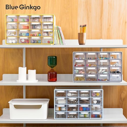 Blue Ginkgo 16-Drawer Storage Cabinet Organizer, Blue, Made in Korea - Image 7