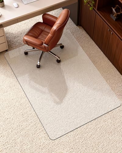 Soimeat Hard Frosted Office Chair Mat for High Pile Carpet & Hardwood Floor by Soimeat