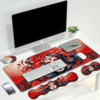 4 in 1 Ergonomic Keyboard Wrist Rest & Mouse Pad Wrist Rest Set, Large XXL Gaming Desk Mat 31.5"x 11.8" with Non-Slip Base, Memory Foam for Home Office Study Gaming, Sugar Skull Girl Roses - Image 7