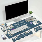 4 in 1 Ergonomic Keyboard Wrist Rest & Mouse Pad Wrist Rest Set,Stay Positive Work Hard and Make It Happen Inspirational Quote Large XXL Gaming Desk Mat with Non-Slip Base for Home Office Study Gaming - Image 7