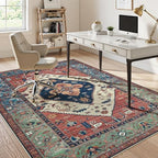 Anidaroel 8x10 Computer Chair Mat, Floor Mat for Office Chair, Under Desk Mat for Rolling Chair on Hardwood, Heavy Duty Office Chair Mat for Rolling Chairs, Anti-Slip Floor Protector Rug, Rust by Anidaroel