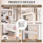 Leinuosen Desk Hutch for Dorm with Pegboard 2 Tier Dorm Desk Organizer - Image 5