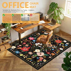 Office Chair Mat for Hardwood Floor & Tile Floor,48"X 60"-Black Multicolor - Image 3