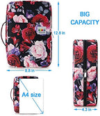 YOUSHARES Colored Pencil Case 304 Slots Pen Case Organizer with Handy Wrap & Zipper, Multilayer Holder for Prismacolor Colored Pencils & Gel Pen (Red Pink Rose) - Image 6