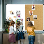 XBoard Extra Large Magnetic White Board and Bulletin Corkboard Combination, 72 x 48 Inch Foldable Dry Erase & Cork Combo Board for wall with Aluminum Frame, 6' x 4' Notice Memo Board Pin Vision Board - Image 6