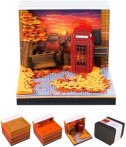 3D Calendar 2027, Unique 3D Memo Pad Tear Away Time Piece Calendar, Fun DIY Paper Carving Art 3D Desk Calendar Notepad Gift for Christmas, New Year (Seine River Banks) by Easolay