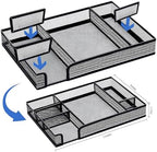 Black Desk Organizer Set, Office Supplies with Stapler and Tape Dispenser - Image 3