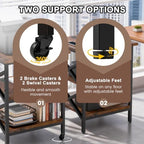 23.6"x23.6" Large Printer Stand with Adjustable Storage Shelf - Image 5